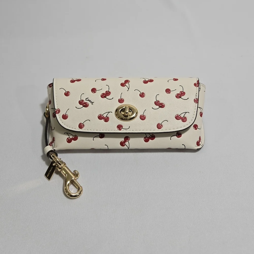 Coach Sunglass Case With Cherry Print